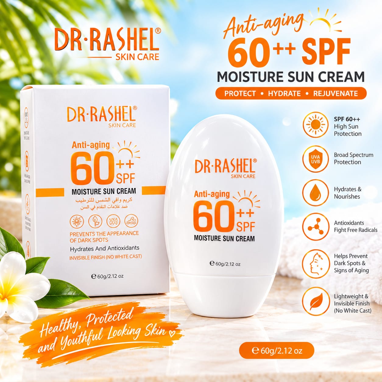 DR. RASHEL ANTI-AGING MOISTURE CREAM 60++ SPF