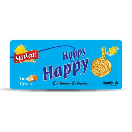 Happy sunveal Vanilla cream biscuits box pack