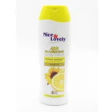 Nice & Lovely Nourishing Lotion with Lemon Extract & Sunflower Seed Oil â€“ 48Hr Moisture (180ml)