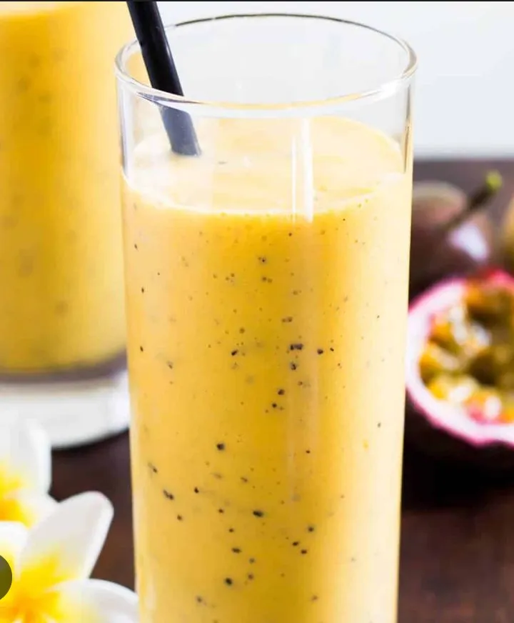Fresh blended Mango Passion juice