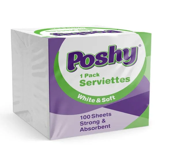 Poshy serviettes white &soft