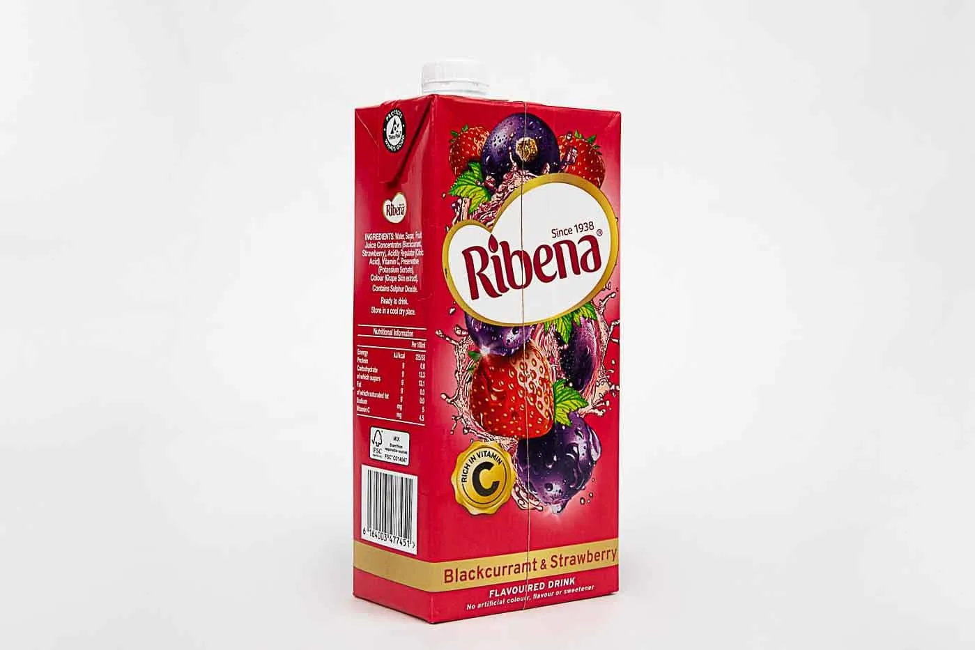 Ribena Blackcurrant & Strawberry 1L â€“ Fruity & Refreshing