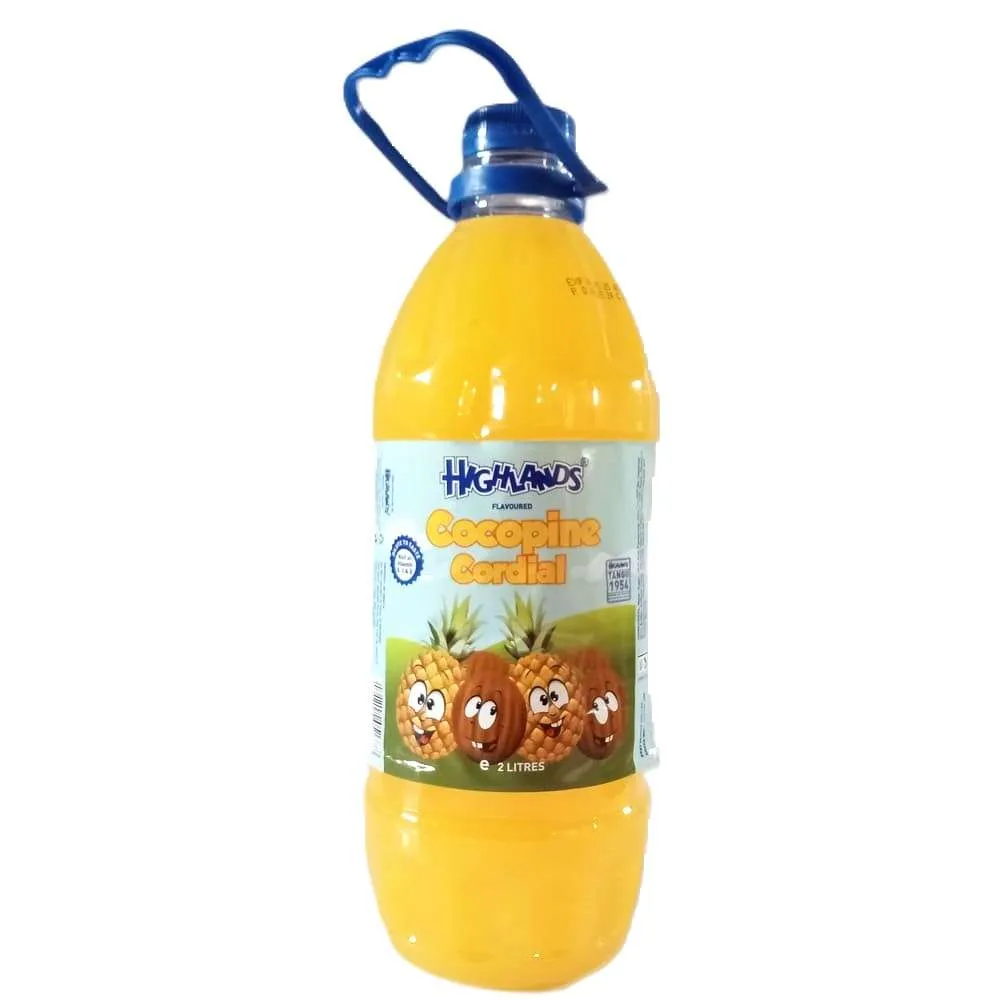 Highlands Cocopine Cordial 2L â€“ Coconut & Pineapple Twist
